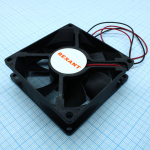 RX 8025MS 24VDC, Вентилятор 24В 80х80х25 S 2600 об/мин., 55.9м3/час, 30дБ, подшипник скольжения, тип вывода - провод