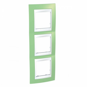 РАМКА ВЕРТИКАЛЬНАЯ 3 МЕСТА, ХАМЕЛЕОН ЗЕЛ MGU6.006V.863