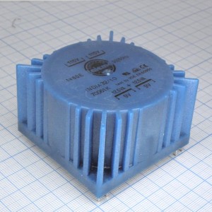 70061K, Тороидальный трансформатор 25ВА 2x115В 2x9В 1377мА, для печатного монтажа