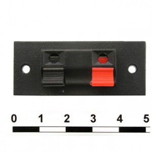 10-0031 / 21*52 MM, Зажим акустический, 2 клеммы, размеры 54х20х17мм