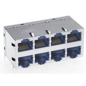SI-46004-F, Модульные соединители / соединители Ethernet ICM VERTICAL 10/100BT LED PoE