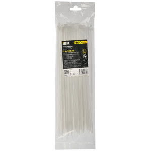 Хомут 3.6х300мм P6.6 стандартный бел. (уп.100шт) IEK UHH30-D036-300-100-K01