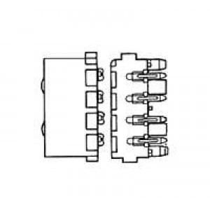 770829-1, Штыревые и гнездовые соединители RA PIN HDR 4P