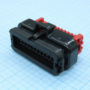 CKK7353-1.5-21KJ, Корпус разъема на провод 35 pin, 4мм черный, без контактов