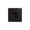 Изображение товара Розетка 1-м СП 1мод. Glossa 16А IP20 с заземл. механизм шоколад SE GSL000843