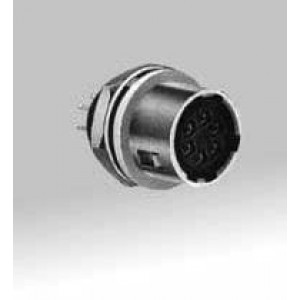 HR10A-7R-6SB(73), Цилиндрические защелкивающиеся разъемы 6P RECP SHELL SZ 7 F/M SIL TERM PCB DIP