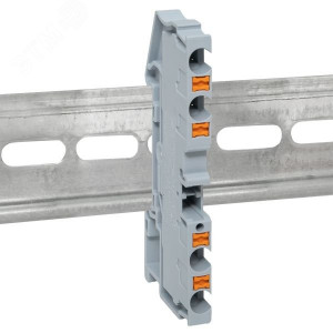 Клеммная колодка пружинная 4 Push-in 4 вывода серая