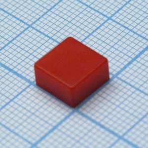 Колпачок A27 красный, Толкатель кнопочный