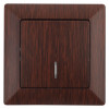 Выключатель Solo 4-102-10 одноклавишный с подсветкой, 10А-250В, IP20, СУ, венге Б0053570