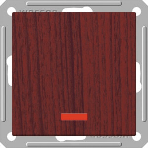 W59 1-клавишный ПЕРЕКЛЮЧАТЕЛЬ с подсветкой, 16АХ, механизм, МОРЁНЫЙ ДУБ C3(2) VS616-157-9-86