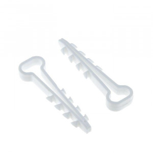 Дюбель-хомут d6х14мм для плоского кабеля полипропилен бел. (уп.50шт) plc-cd-6x14w
