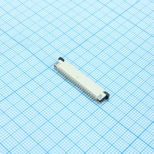 DS1020-07-22VBT1B-R, FPC разъем для шлейфа на плату, поверхностный монтаж 22pin, шаг 1.00мм (контакты сверху)