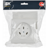 Розетка 1-м СП Рпл11-К 32А IP20 разборная для плиты с заземл. бел. ERP11-032-K01
