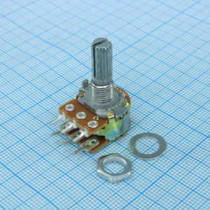 16K2 KC 2*100k, Резисторы регулировочные однооборотные(300 °),сдвоенные. Предназначены для работы в электрических цепях постоянного, переменного и импульсного тока.