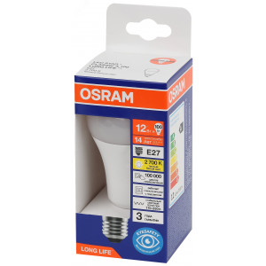 Лампа светодиодная LED 12Вт Е27 2700К 1055Лм груша 220В (замена 100Вт) OSRAM 4099854186066