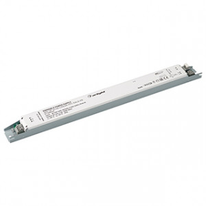 Блок питания ARV-SP-24100-LINEAR-PFC-DALI2-PD (24V, 4.2A, 100W) 025596(2), Диммируемый источник напряжения по протоколу DALI 2.0 и функцией PUSH DIM с гальванической развязкой для светодиодных изделий. Входное напряжение 220-240 VAC. Выходные параметры: 24 В, 4,2 А, 100 Вт. Встроенный PFC >0,95. Негерметичный алюминиевый корпус