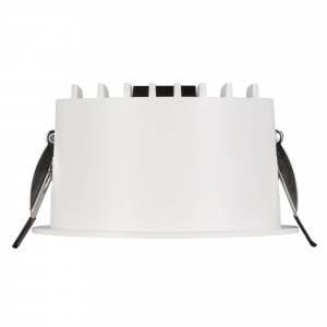 Светильник MS-DROP-BUILT-R105-14W Warm3000 (WH, 85 deg, 230V) 041462, Встраиваемый светильник даунлайт. Мощность 14 Вт, св. поток 1170 лм, 83 лм/Вт, тёплый 3000 K, CRI>90, угол 85°, напряжение питания 230 В. Белый круглый корпус из алюминия, степень защиты IP54. Размер: диаметр 105 мм, высота 58 мм. Монтаж встраиваемый, уст