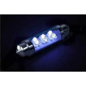 LE-0603-02B, Светодиодные лампы - Светодиоды с цоколем Blue 470nm 12V Festoon LED Lamp