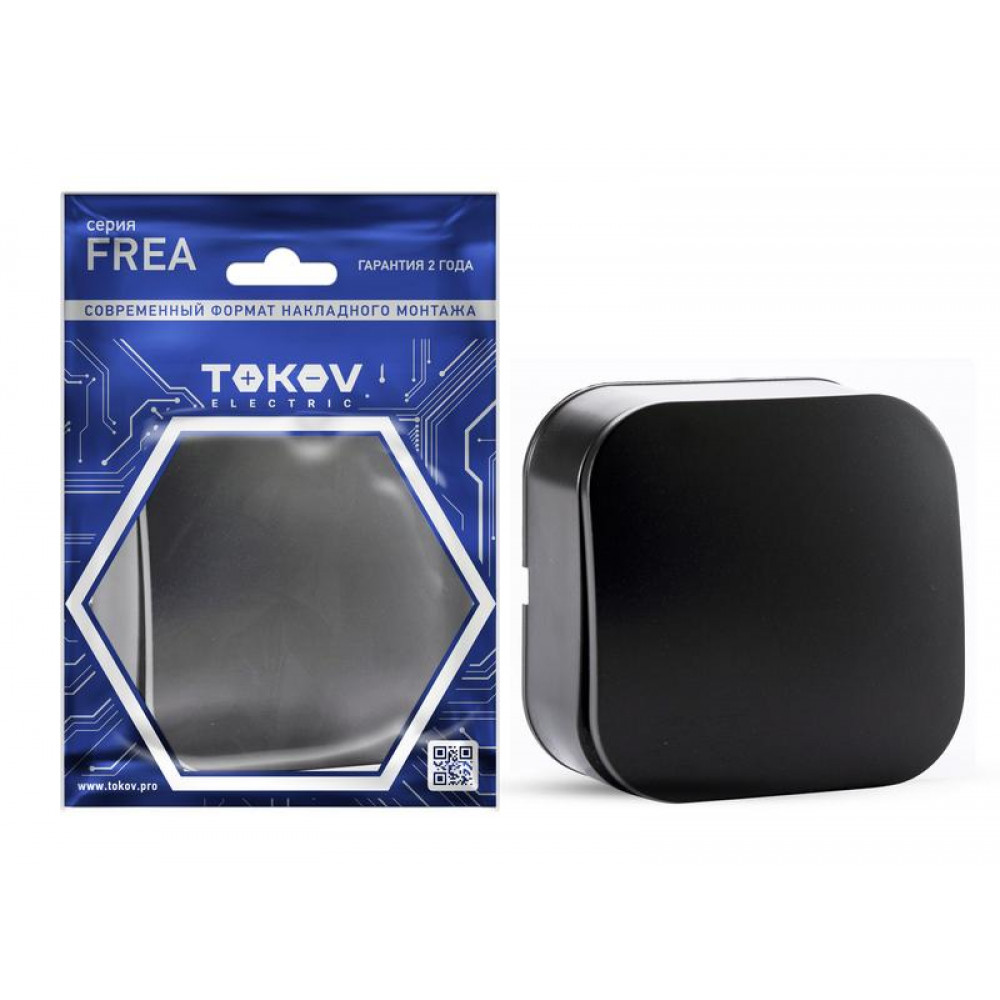 Изображение товара Выключатель одноклавишный Frea 10А IP20 АБС-пластик карбон TKE-FR-V1-C14