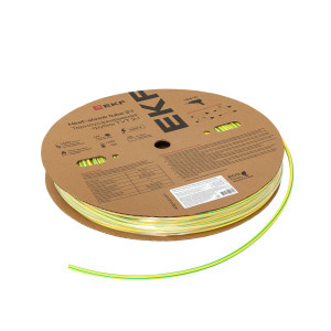 Термоусаживаемая трубка ТУТ нг 6/3 жел-зел рулон PROxima tut-6-yg