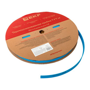 Термоусаживаемая трубка ТУТ нг 16/8 синяя рулон PROxima tut-16-g