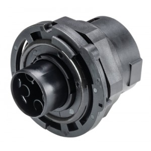 Разъем RST50i5S B1 ZM02V SW, Розеточный разъем в панель М32, IP66/67/69 5 полюсов, цвет: черный, номинальные характеристики: 250V/400V+PE 50A, серия gesis RST POWER