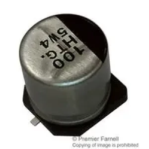 EEETG1H100P, Конденсатор алюминиевый электролитический 10мкФ 50В ±20% (8 X 6.2мм) для поверхностного монтажа 1.6 Ом 80мА 1000час 125°С автомобильного применения лента на катушке