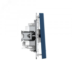 ARTGALLERY 1-клавишный ВЫКЛЮЧАТЕЛЬ с подсветкой, 10АХ, механизм, быстрозажимные клеммы, АКВАМАРИН GAL001113S