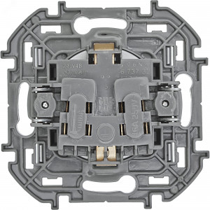 Розетка 1-м СП Inspiria 16А IP20 250В 2P+E защ. шторки немецк. стандарт механизм алюм. Leg 673732