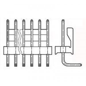 640387-7, Проводные клеммы и зажимы POLARIZED HDR RA 7P Square post tin