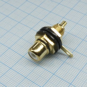 RS-115G-B-EN-DH, RCA гнездо блочное, разъем типа "тюльпан"  (зол.)