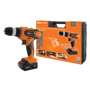 Дрель-шуруповерт акк. ДША-12-Л1 12 В, 1,3 А*ч Li-Ion, 22 Нм, 0-1350 об/мин, кейс, "Гранит" SQ1030-0201