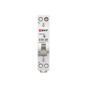 Дифференциальный автомат АВДТ-63М 10А/10мА (1мод., хар.C, электронный тип AС) 6кА DA63M-10-10
