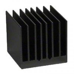 ATS-54250W-C1-R0, Радиаторы Extrusion, High Performance, Double-Sided Thermal Tape, Black Anodized, T412, 25x25x24.5mm