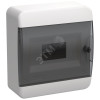 Корпус пластиковый ЩРН-П-8 IP41 черн. прозр. дверь TEKFOR TF5-KP12-N-08-41-K01-K03