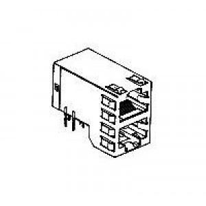 6368168-8, Модульные соединители / соединители Ethernet 2X1 OFFSET STK MJW/GRND C
