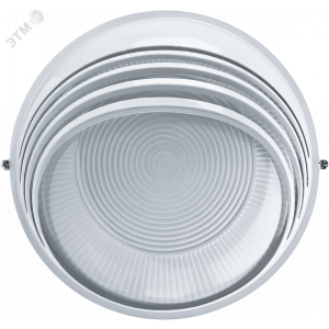 Светильник НПП-100w термостойкий круглый козырек IP54 белый 17094