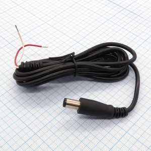 шт. 7.4*0.6pin провод 1.8м, Штекер питания 7.4*0.6pin с кабелем 1.8м 0.25мм2 (24AWG)