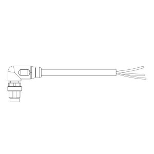 1-2273010-3, Кабели для датчиков / Кабели для приводов 4pos PVC 5.0mM8 Agl plug pig A