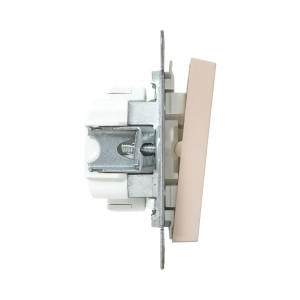 Механизм выключателя, двухклавишный, кнопочный, кремовый Эпика EKF UP1-SWI-23