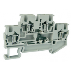 Этажная клемма UJ5-2.5/2-2D/S-X/XR-LE, Этажная клемма, 2 этажа, с диодом, тип фиксации провода: пружинный, номинальное сечение: 2,5 мм кв., 26A, 500V, ширина: 5,2 мм, цвет: серый, тип монтажа: DIN35, стандарт GB/T14048.1,