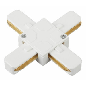 Коннектор TR7-C 2W X WH для однофазного шинопровода Х-образный белый Б0032179