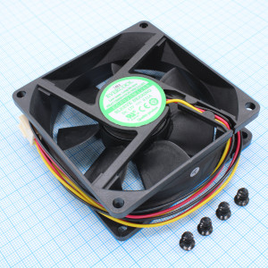 EC8025M12SA, Вентилятор 12В, 80х80х25мм , подш. скольжения, 2500 об/мин