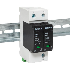 Ограничитель импульсных напряжений ОПВ-D/2P In 5кА 275В с сигн. PROxima opv-d2