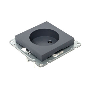 Механизм розетки, 16А, без заземления, со шторками, графит Эпика EKF UP1-SOG-101