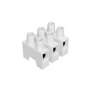 Клеммная колодка 6E H/3 DS, Клеммные колодки, Тип 6 EH DS, 3 полюса, делимые, с защитой провода, номинальное сечение провода: 4 мм кв., номинальные характеристики: 400 V; 24 A; серия Appliance