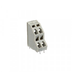 Клемма 8291 EFK/2/4 OB, Клемма, 2 этажа, подвод кабеля 45 град., на плату, шаг: 5.08 мм, 4 полюса, фиксация провода пружинная, исполнение: без маркировки, 250V, 12A, цвет: серый