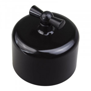 Выключатель 1-кл. R пластик черн. R1-210-23