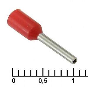 DN00508 RED (1X8MM), Наконечник на кабель DN00508, красный, 1x8 мм