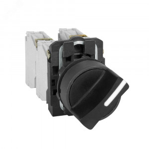 Переключатель КПЕ1531Р-черный-3но+1нз-ручка-фикс-2поз-IP54- 274306